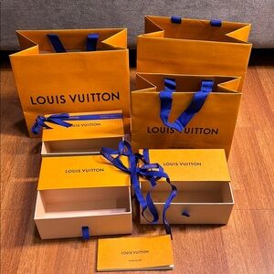 Louis Vuitton Orange and Blue Gift Set